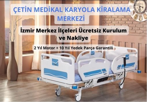 İzmir hasta karyolası İki motorlu hasta yatağı