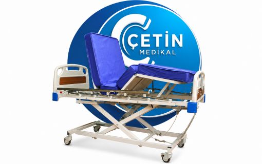   3 motorlu abs başlıklı hasta yatağı