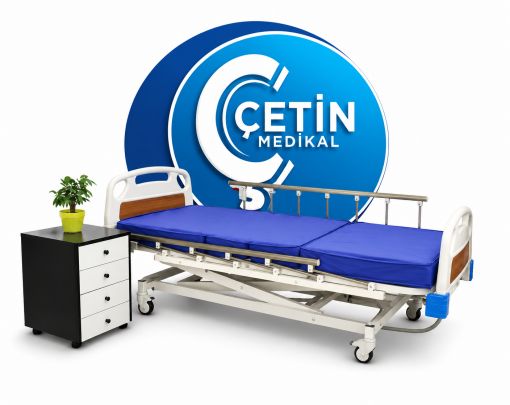   3 motorlu abs başlıklı hasta yatağı