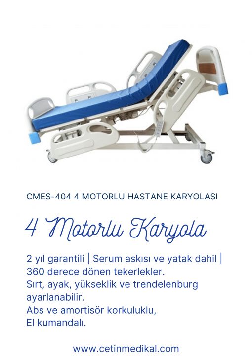 Dört motorlu hasta karyolası 404