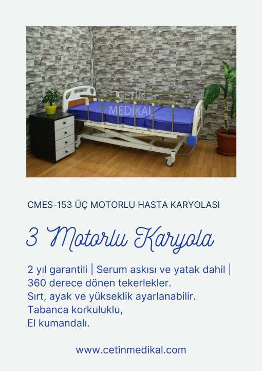 Üç motorlu hasta karyolası 153